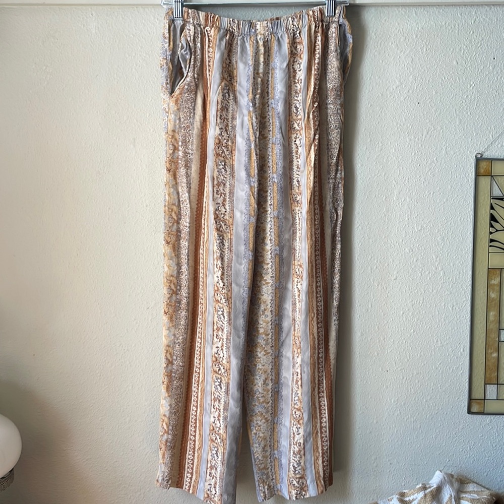 Vintage Casual Corner rayon high waist pants with elastic waistband